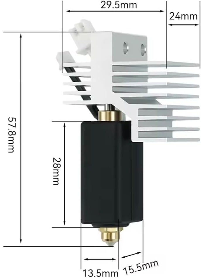 طقم رأس طباعة ساخن 0.4 مم متوافق مع رأس الطباعة الكربوني Centauri، فوهة نحاسية فولاذية صلبة، يناسب طابعة Elegoo Centauri. - Image 5